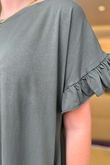 Made in Italy Summer Oscar Pure Cotton T Shirt Dress Deep Khaki /7 =